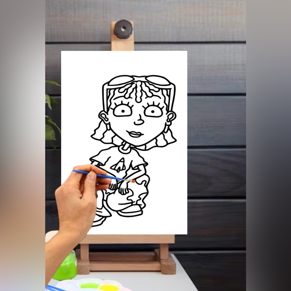 Paint Your Own Rocket Power Canvas,  90s Cartoon Nostalgic Paint Canvas